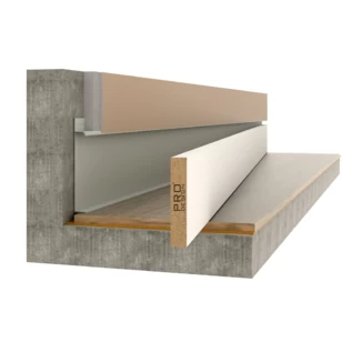 МДФ вставка в плинтус Pro Design до 200 мм (грунт под покраску)