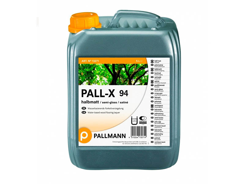 Сопутствующие товары Pallmann Pall-X 94 - Водный однокомпонентный полуматовый лак для паркета - 5л
