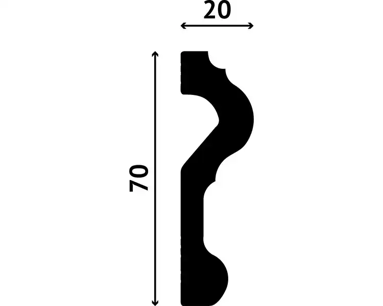 Отделка стен и потолка Молдинг DECOSTAR POLYSTYLE SG-70/20