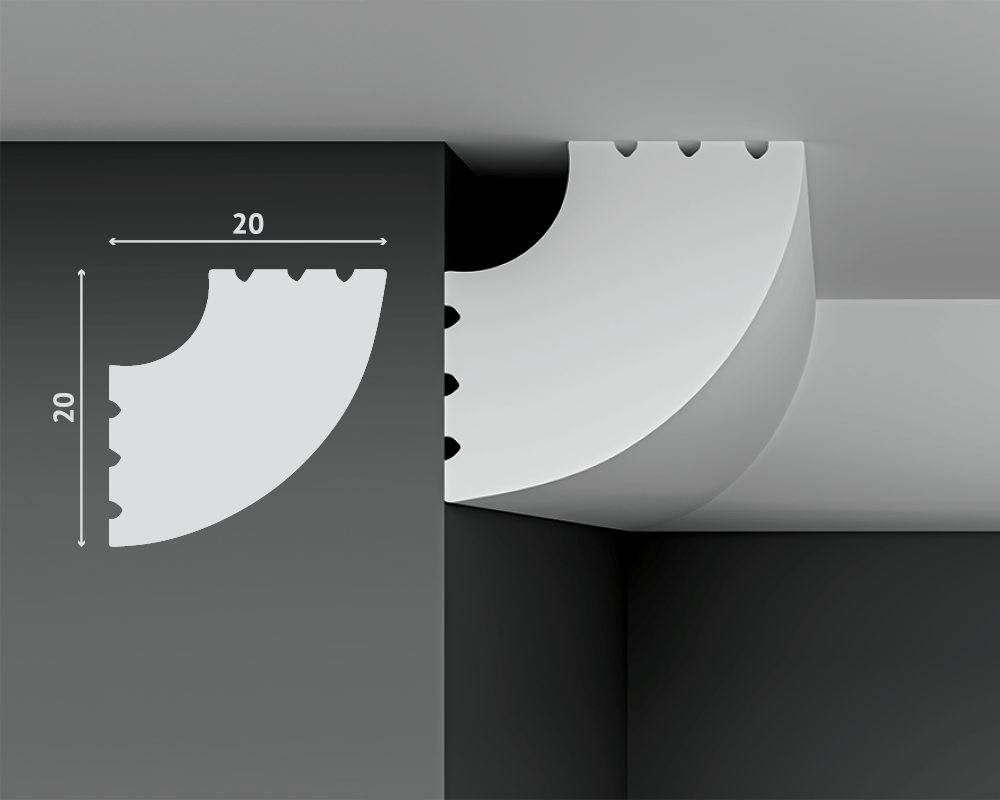 Отделка стен и потолка Карниз Decostar Polystyle SG-20/20
