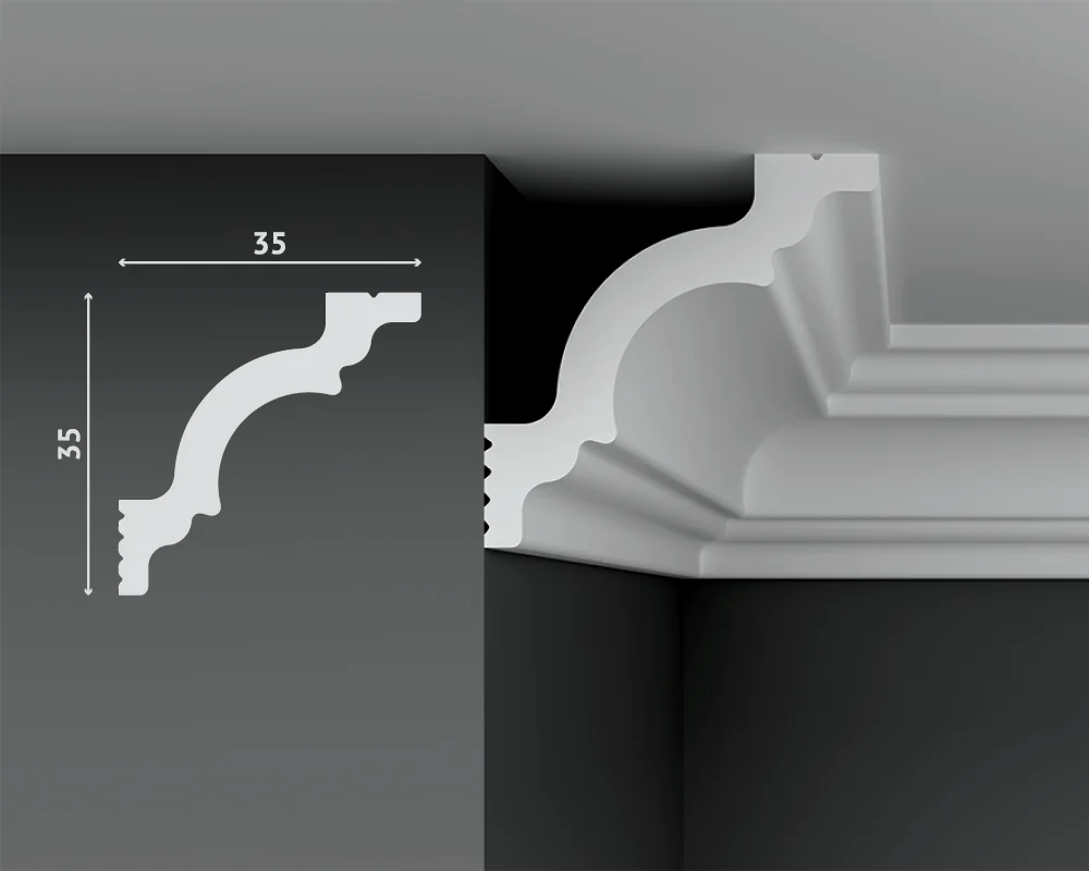 Отделка стен и потолка Карниз Decostar Polystyle SG-A35/35