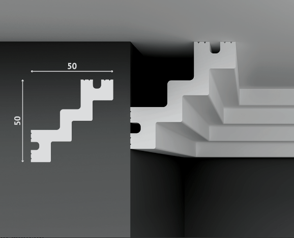 Отделка стен и потолка Карниз Decostar Polystyle SG-B50/50