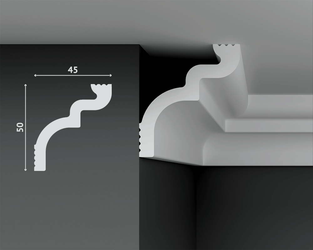 Отделка стен и потолка Карниз Decostar Polystyle SG-50/45