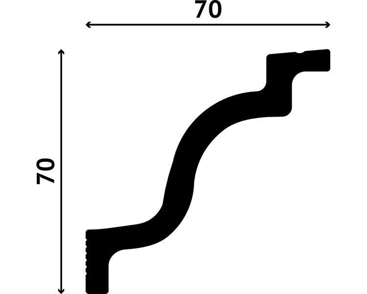Отделка стен и потолка Карниз Decostar Polystyle SG-B70/70
