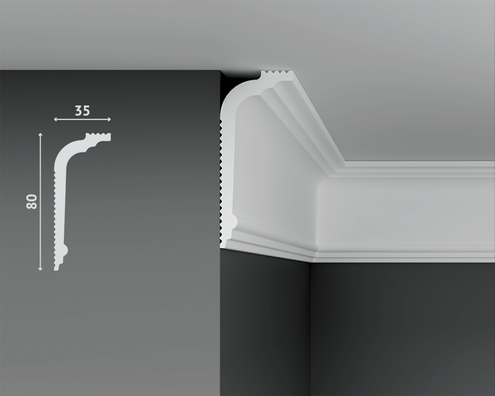 Отделка стен и потолка Карниз Decostar Polystyle SG-80/35