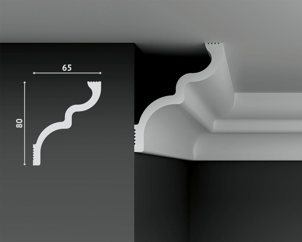 Отделка стен и потолка Карниз Decostar Polystyle SG-80/65