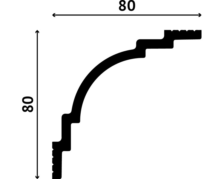 Отделка стен и потолка Карниз Decostar Polystyle SG-B80/80