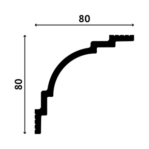 Карниз Decostar Polystyle SG-B80/80