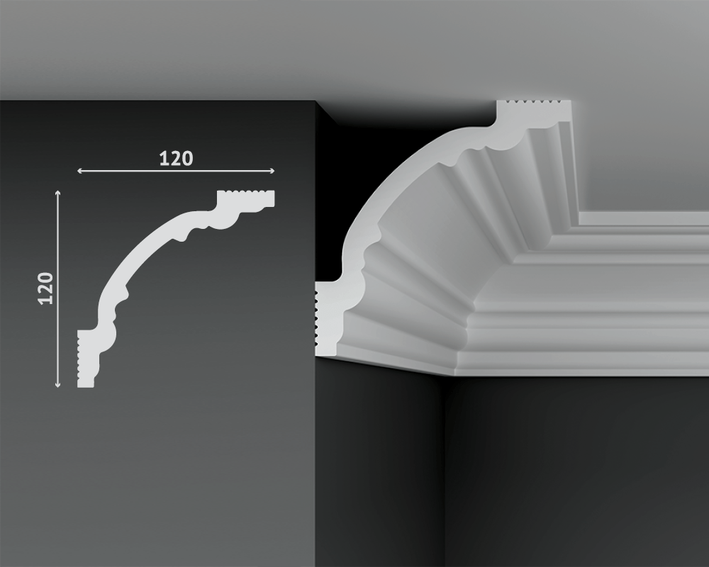 Отделка стен и потолка Карниз Decostar Polystyle SG-B120/120