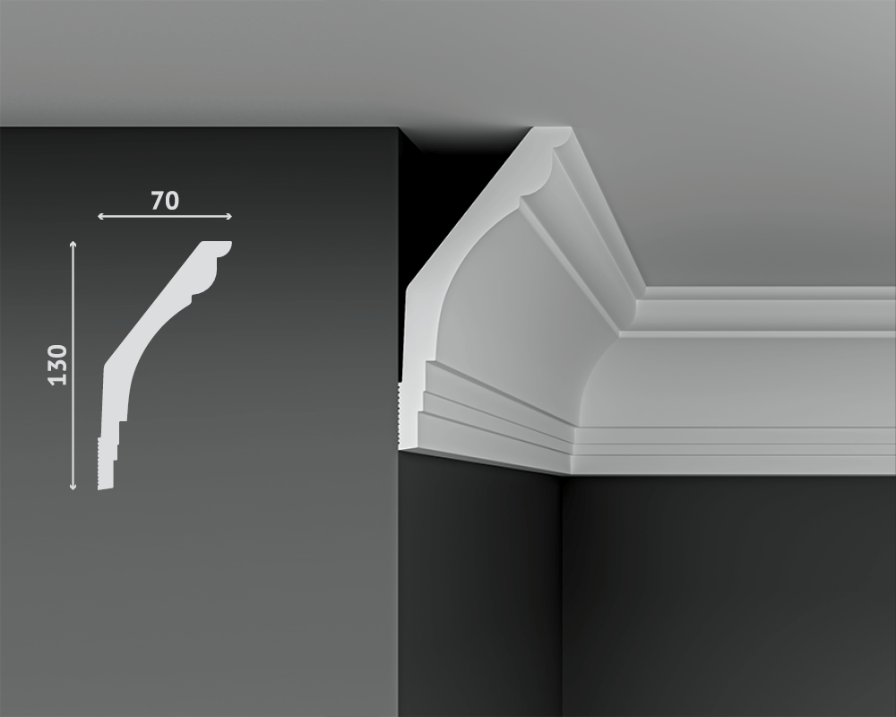 Отделка стен и потолка Карниз Decostar Polystyle SG-B130/70