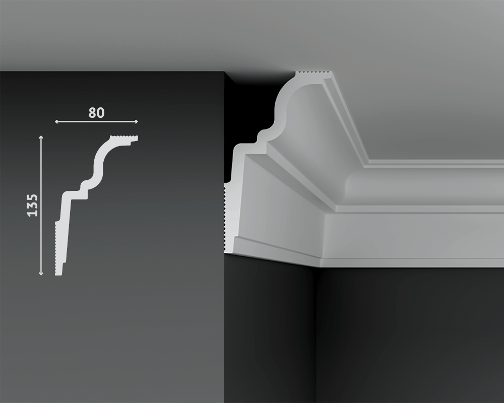 Отделка стен и потолка Карниз Decostar Polystyle SG-B135/80