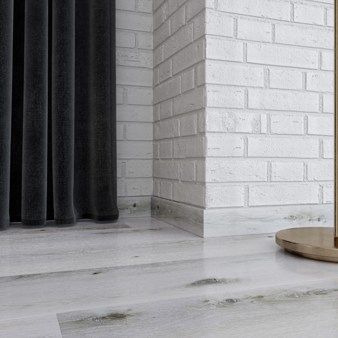 Отделка стен и потолка Кварцевый плинтус Fargo DL 1601 Дуб Снежный градиент