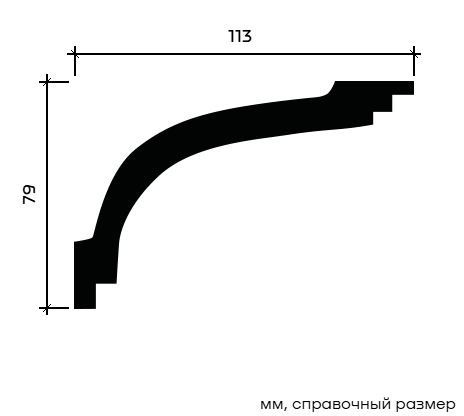 Отделка стен и потолка Карниз Европласт 1.50.170 гибкий 113х79х2000 мм
