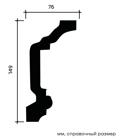Отделка стен и потолка Карниз Европласт 1.50.146 гибкий 76х149х2000 мм