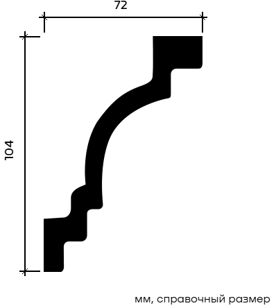 Отделка стен и потолка Карниз Европласт 1.50.249 гибкий 72х104х2000 мм