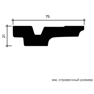 Карниз Европласт 1.50.266 гибкий 75х21х2000 мм