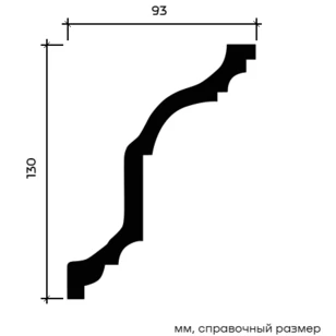 Карниз Европласт 1.50.254 гибкий 93х130х2000 мм