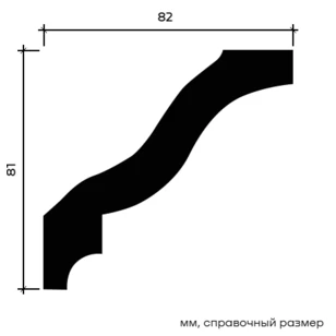 Карниз Европласт 1.50.144 гибкий 82х81х2000 мм