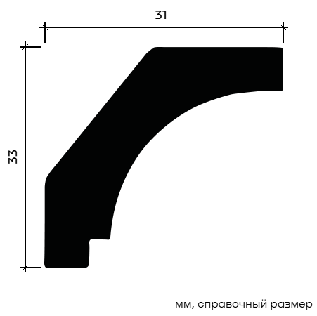 Отделка стен и потолка Карниз Европласт 1.50.157 гибкий 31х33х2000 мм