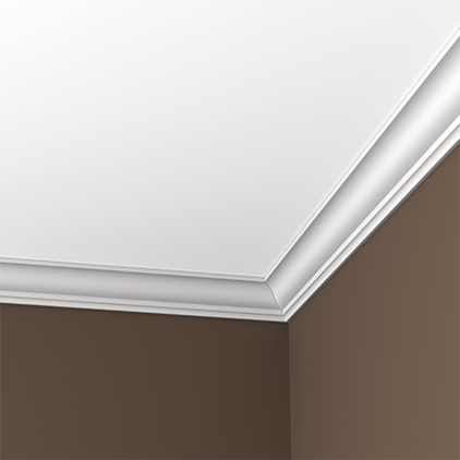 Отделка стен и потолка Карниз Европласт 1.50.105 жёсткий 63х60х2000 мм