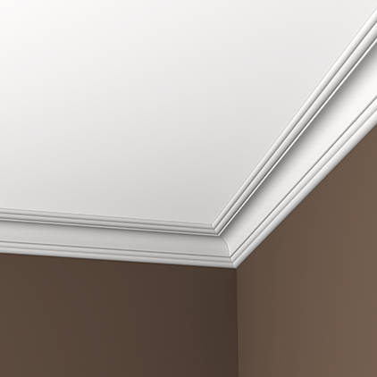 Отделка стен и потолка Карниз Европласт 1.50.102 жёсткий 76х69х2000 мм