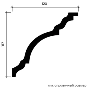 Карниз Европласт 1.50.148 гибкий 120х117х2000 мм