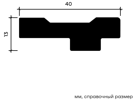 Отделка стен и потолка Карниз Европласт 1.50.298 жёсткий 40х13х2000 мм
