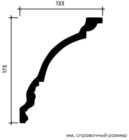 Отделка стен и потолка Карниз Европласт 1.50.256 гибкий 133х173х2000 мм