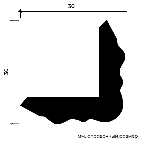 Отделка стен и потолка Карниз Европласт 1.50.295 гибкий 30х30х2000 мм