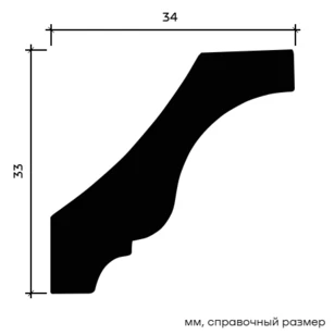 Карниз Европласт 1.50.158 жёсткий 34х33х2000 мм