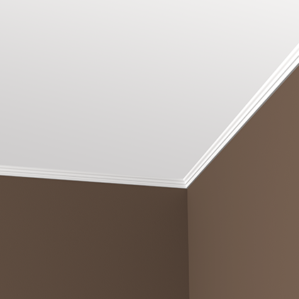 Отделка стен и потолка Карниз Европласт 1.50.155 жёсткий 16х25х2000 мм