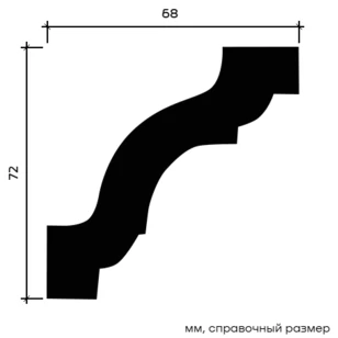 Карниз Европласт 1.50.141 гибкий 68х72х2000 мм
