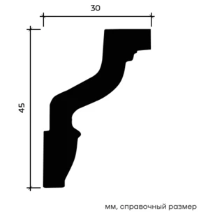 Карниз Европласт 1.50.171 гибкий 30х45х2000 мм