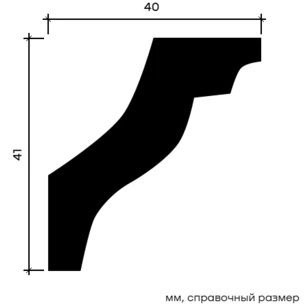 Карниз Европласт 1.50.150 жёсткий 40х41х2000 мм