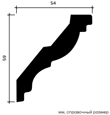 Отделка стен и потолка Карниз Европласт 1.50.288 гибкий 54х59х2000 мм