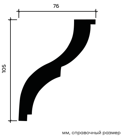 Отделка стен и потолка Карниз Европласт 1.50.275 гибкий 76х105х2000 мм