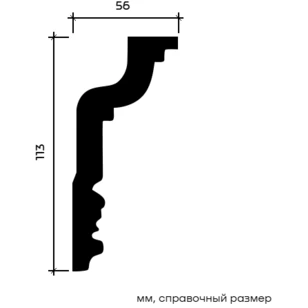 Карниз Европласт 1.50.119 гибкий 56х113х2000 мм