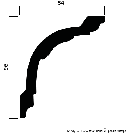 Отделка стен и потолка Карниз Европласт 1.50.183 гибкий 84х96х2000 мм