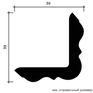 Карниз Европласт 1.50.257 жёсткий 39х39х2000 мм