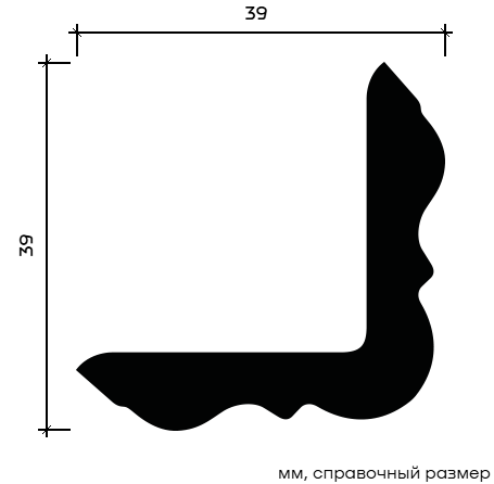 Отделка стен и потолка Карниз Европласт 1.50.257 гибкий 39х39х2000 мм