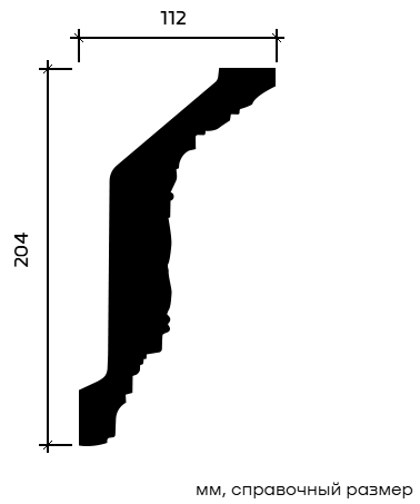Отделка стен и потолка Карниз Европласт 1.50.281 гибкий 112х204х2000 мм