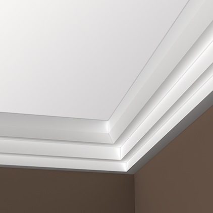 Отделка стен и потолка Карниз Европласт 1.50.260 жёсткий 133х166х2000 мм