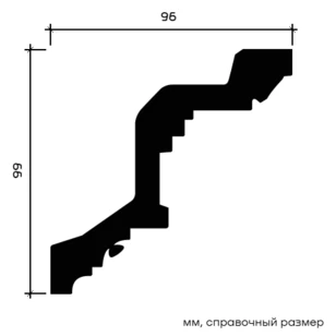 Карниз Европласт 1.50.169 жёсткий 96х99х2000 мм