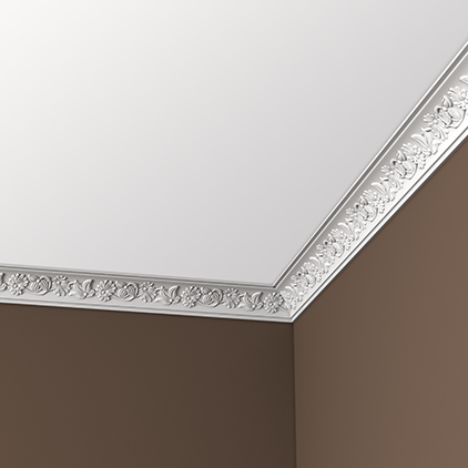 Отделка стен и потолка Карниз Европласт 1.50.188 жёсткий 50х53х2000 мм