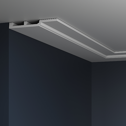 Отделка стен и потолка Карниз Европласт 6.50.803 жёсткий 220х25х2000 мм