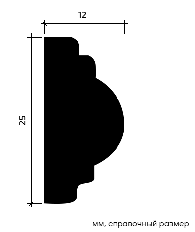 Отделка стен и потолка Молдинг Европласт 1.51.322 жёсткий 12х25х2000 мм