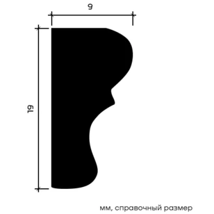 Молдинг Европласт 1.51.321 гибкий 9х19х2000 мм