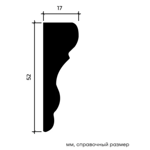 Молдинг Европласт 1.51.377 гибкий 17х52х2000 мм