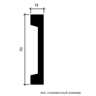 Молдинг Европласт 1.51.363 жёсткий 13х70х2000 мм