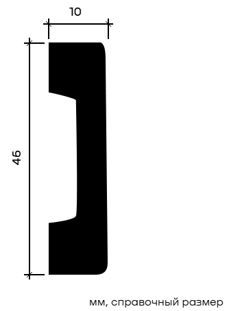 Отделка стен и потолка Молдинг Европласт 1.51.362 жёсткий 10х46х2000 мм
